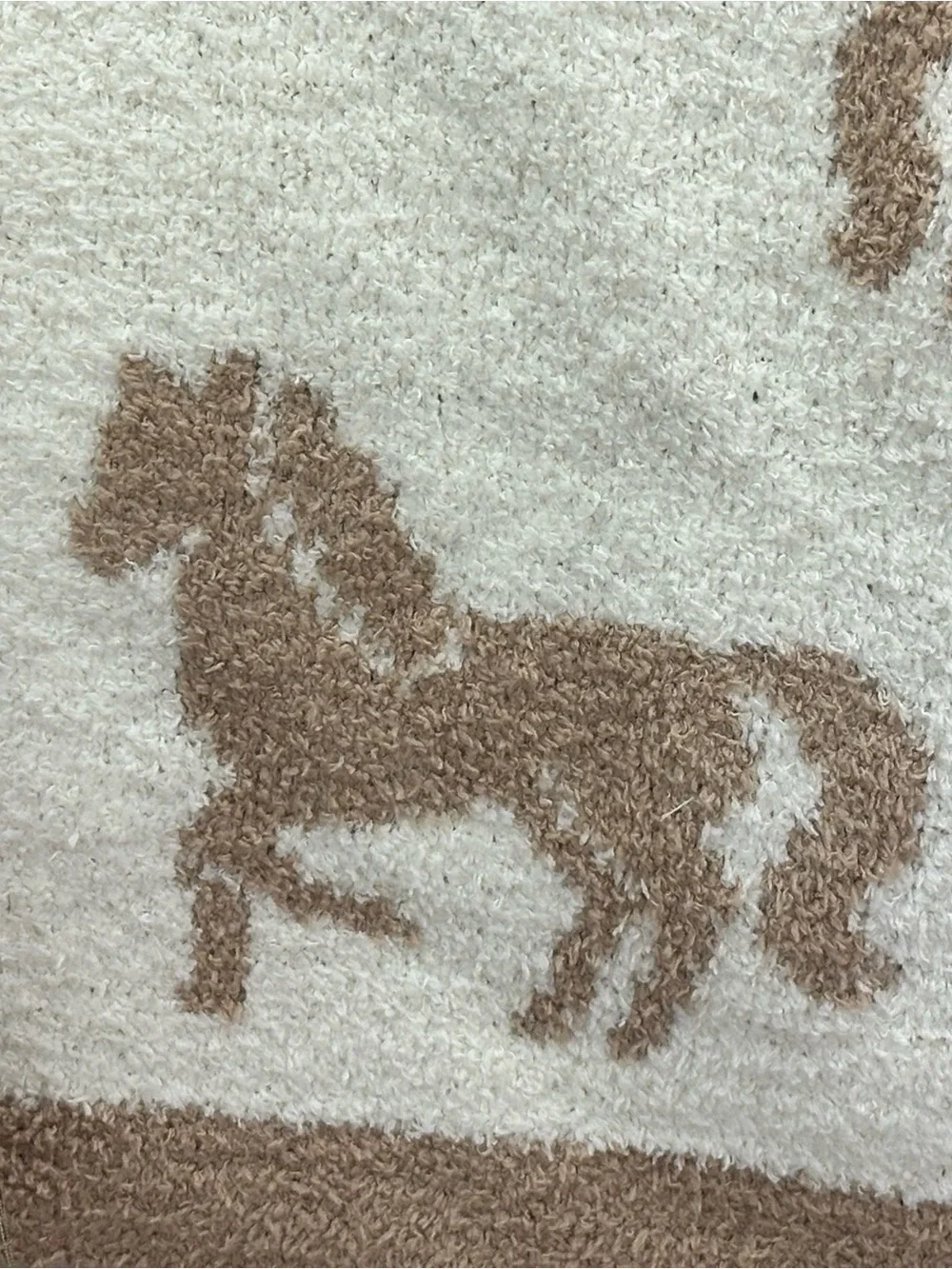 Baby Aspen Cream & Tan Horse Baby Blanket